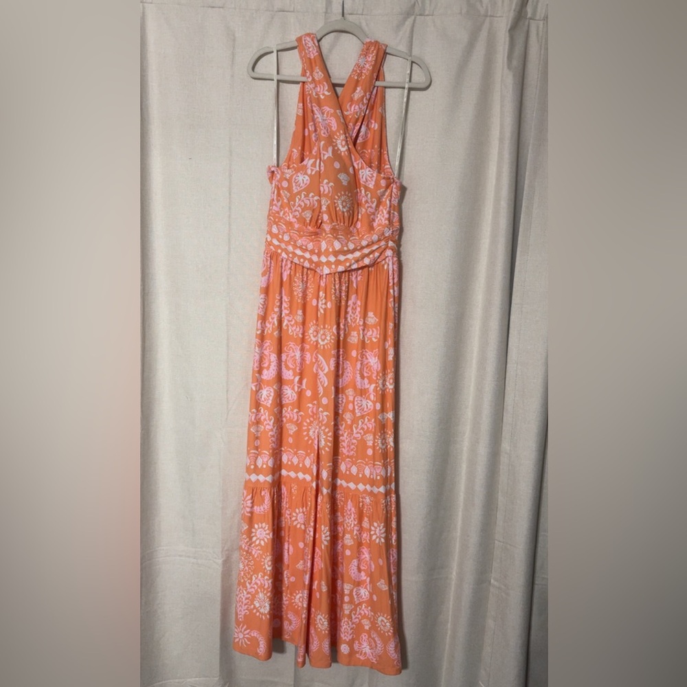 Lilly Pulitzer Vibrant Orange and Pink Maxi Dress